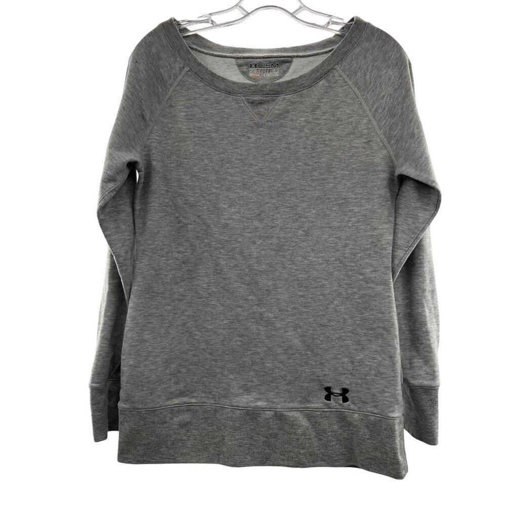 Under Armour Women's Sweatshirt Semi-Fitted Gray Size Small